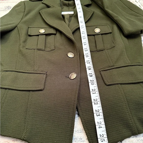 New York & Co. Green Military Blazer - Picture 4 of 10